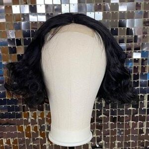 4x4 Lace Closure Bob Wig 100% Human Hair Glue Less Loose Body 12 Inch Wig
